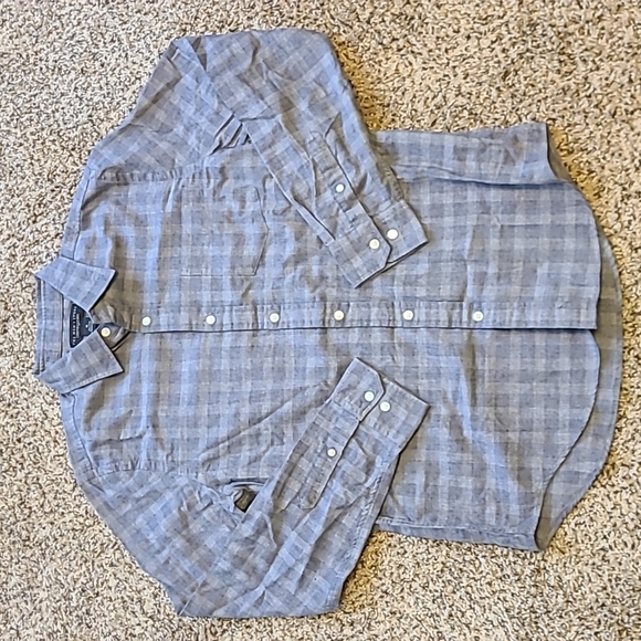 The Men's Store cotton blue-grey shirt - Picture 5 of 16